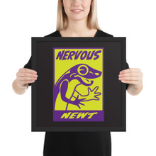 Nervous Newt - Framed poster
