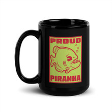 Proud Piranha - Black Glossy Mug