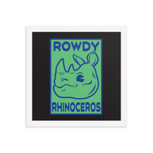 Rowdy Rhinoceros - Framed poster