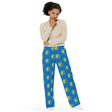 Diligent Dolphin - All-over print unisex wide-leg pants