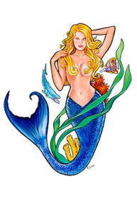 Mermaid Series: Golden Mermaid - Poster