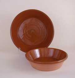 #55 e Extra-Large Redware Steep Pan