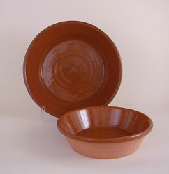 #55 b Medium Redware Steep Pan