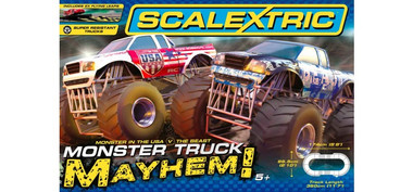 Scalextric C1302 Monster Truck Mayhem Slot Car Race Ready Set