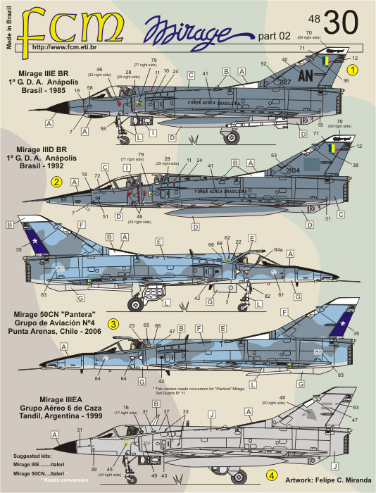 FCM Mirage III E/50 - Brazil, Chile, Argentina, Peru ...