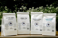 Calm Child Herbal Tea shown with other Sweet Herb Medicinal Herbal Teas. Not included with purchase of Calm Child.