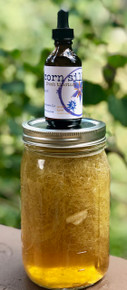 corn silk tincture in the making and bottled up. 2 & 4 ounce dropper bottles available