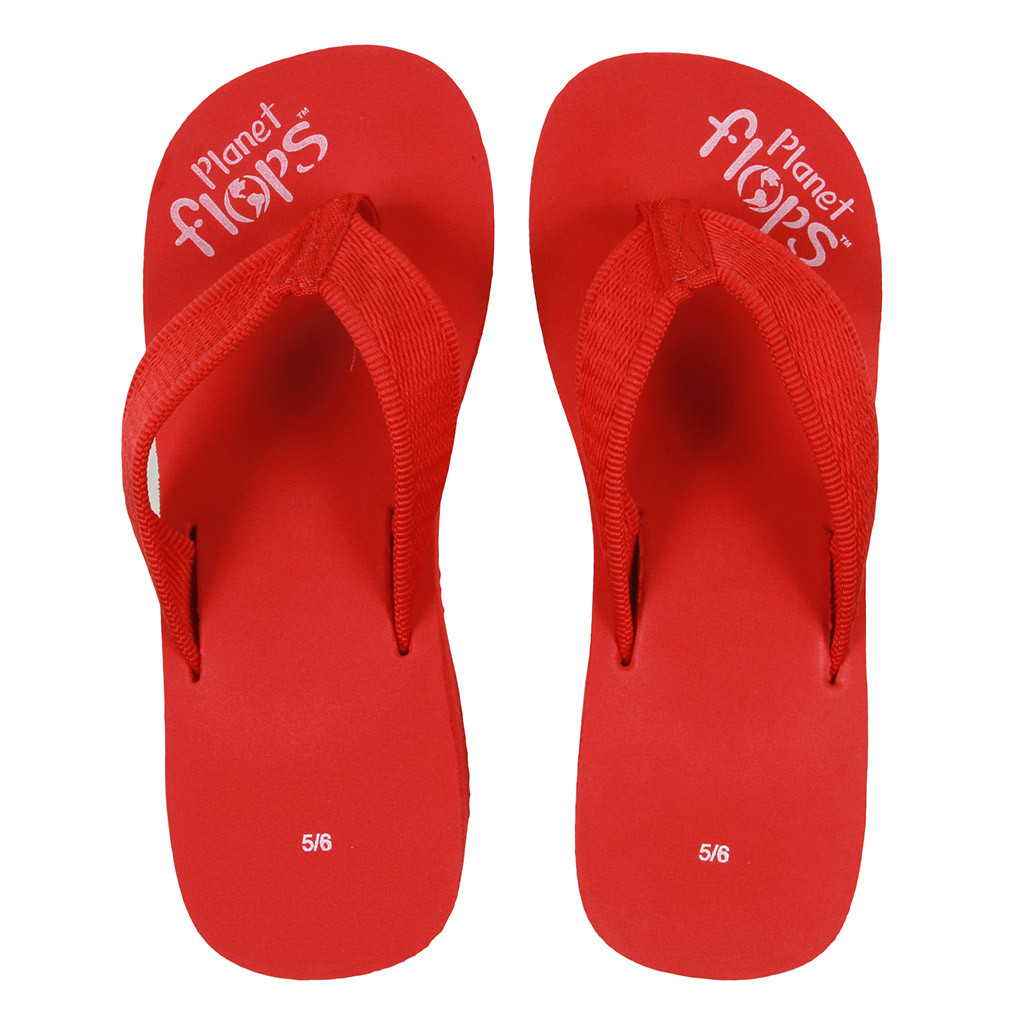 cheap red flip flops