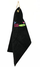 Birdie Babe Black Golf Towel