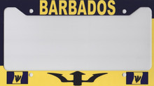 Black, Blue & Gold : Barbados License Plate Cover - Reggae Land Muzik Store