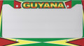 Black, Green, Red, White & Gold : Guyana License Plate Cover