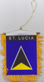 Black, Blue White & Gold : ST. Lucia Flag Mini Banner