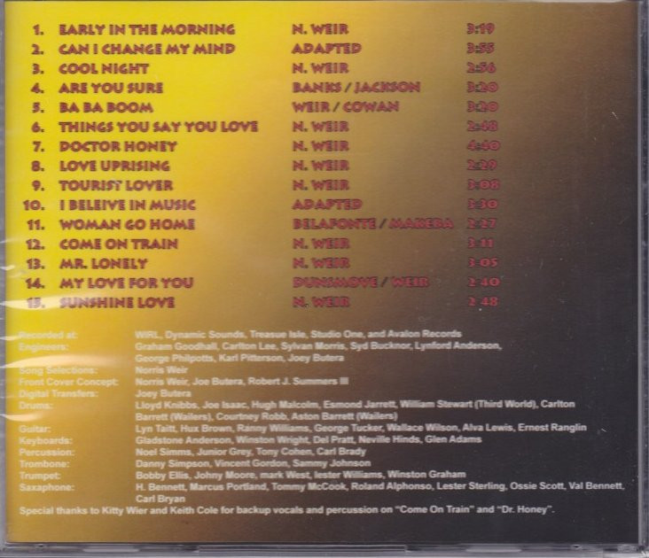 Norris Weir The Jamaicans Vintage Reggae Classics Vol 1 The Best Of Cd Reggae Land Muzik Store Play norris weir hit new songs and download norris weir mp3 songs and music album online on gaana.com. reggae land muzik