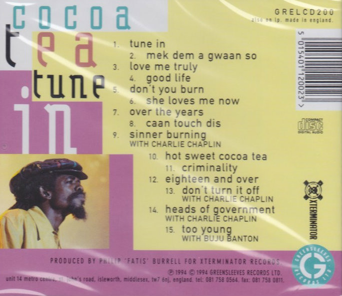 Cocoa Tea : Tune In CD - Reggae Land Muzik Store