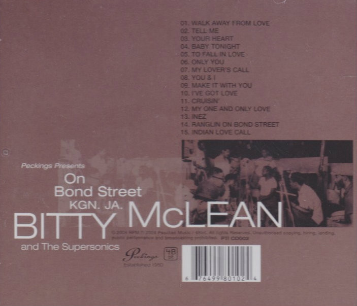 Bitty Mclean On Bond Street オリジナル盤 | www.bottonificiolozio.it