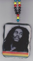 Red, Green & Gold : 30" Bob Marley Smile Necklace & Wooden Pendant (Super Large Size)