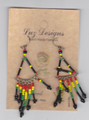 Rasta Earring (Small) - Black, Red, Green and Gold