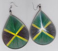 Jamaica Flag Earring - Black, Green and Gold
