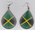 Jamaica Flag Earring (Small) - Black, Green and Gold