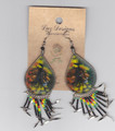 Bob Marley Lion Earring - Black, Red, Green and Gold