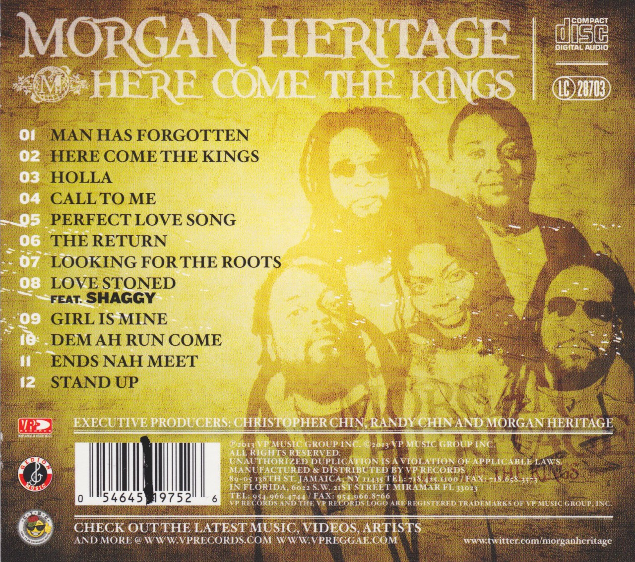 Morgan Heritage : Here Come The Kings CD - Reggae Land Muzik Store
