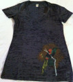 Jah Rock : Black - Women's T Shirt (With Doctor Bird)