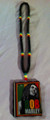 Red, Green & Gold : 30" Bob Marley Lion Heart Necklace & Wooden Pendant (Super Large Size)