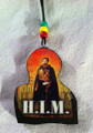 Red, Green & Gold : 20" Selassie H.I.M. Necklace & Wooden Pendant