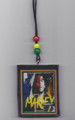 Red, Green & Gold : 36" Bob Marley Movie Necklace & Wooden Pendant 