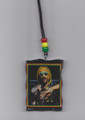 Red, Green & Gold : 36" Bob Marley Snoop Lion Necklace & Wooden Pendant 