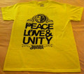 Jah Rock Movement : Peace Love & Unity - T Shirt (Neon Yellow)