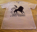 Jah Rock : Jah Rastafari Lion White - T Shirt (Brown Print)