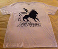 Jah Rock : Jah Rastafari Lion White - T Shirt (Black Print)