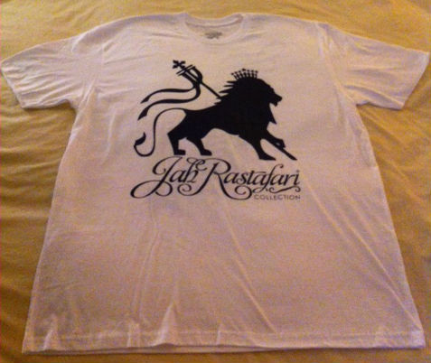 Jah Rock : Jah Rastafari Lion White - T Shirt (Black Print) - Reggae ...