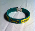Black Green And Gold : Jamaica Flag Bracelet/Bangle/Wristband ( Small Green) 