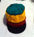 Knitted Rasta Large Peak Cap (Black)