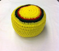 Authentic V2 Custom Knitted Rasta Tam - Yellow With Colors  (Medium)