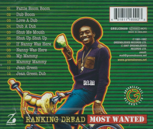 Ranking Dread : Most Wanted CD - Reggae Land Muzik Store