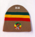 Brown, Red, Green & Gold : Selassie Rasta Short Beanie