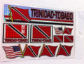 Trinidad & Tobago - Flag Stickers : Set Of 9 Different Sizes