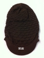 Knitted Natty Dread Rasta Cotton Cap (Dark Brown X-Large)