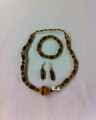 Ghana Krobo Glass Powder Beads 3 : Necklace, Bracelet & Earring (Jewelry Set)