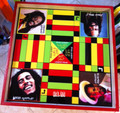 Ludo Board & Draughts Board - Black, Red, Green & Gold : Legends Of Reggae (Custom) Large