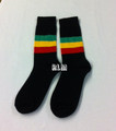 Rasta Stripes : Rasta - Crew Socks (Black) 