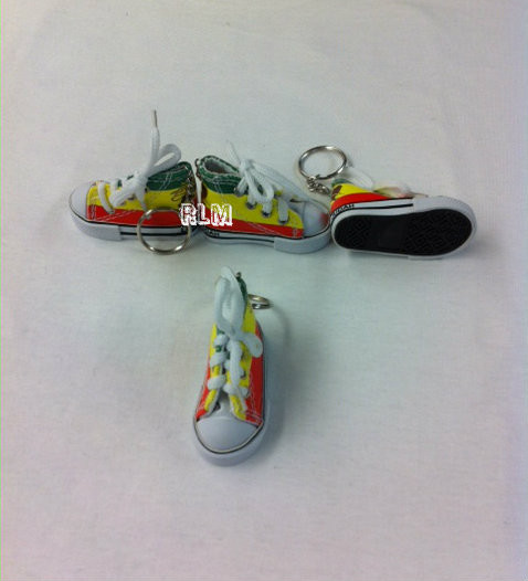 Lion Of Judah Flag - Miniature Sneaker : Keychain - Reggae Land Muzik Store