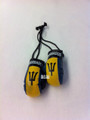 Barbados Flag - Mini Boxing Gloves : Black, Blue & Gold