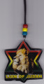 Red, Green & Gold... 21" Necklace & Wooden Lion Of Judah Pendant