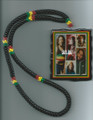 Bob Marley - 36" Classic Collage 3 : Necklace & Wooden Pendant (Super Large Size Deluxe)