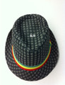 Rasta Milani Straw : Fedora Hat (Black)