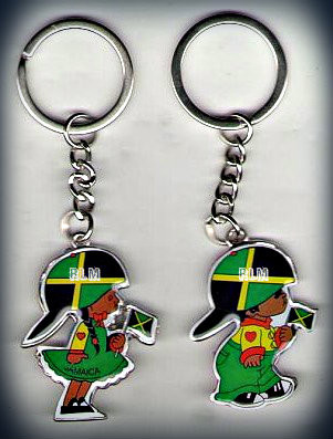 Jamaica jamaican Flag Keychain Boxing Glove Mini Key Chain Ring Fob Yardy Reagge 